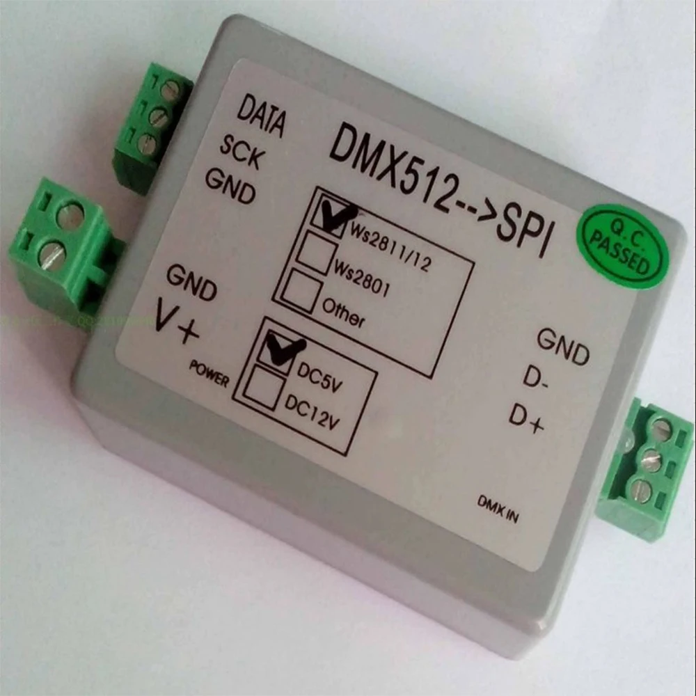 DMX512 Strip Light String Control WS2811/12/13UCS1903 DMX to SPI Control DMX512 Decoding