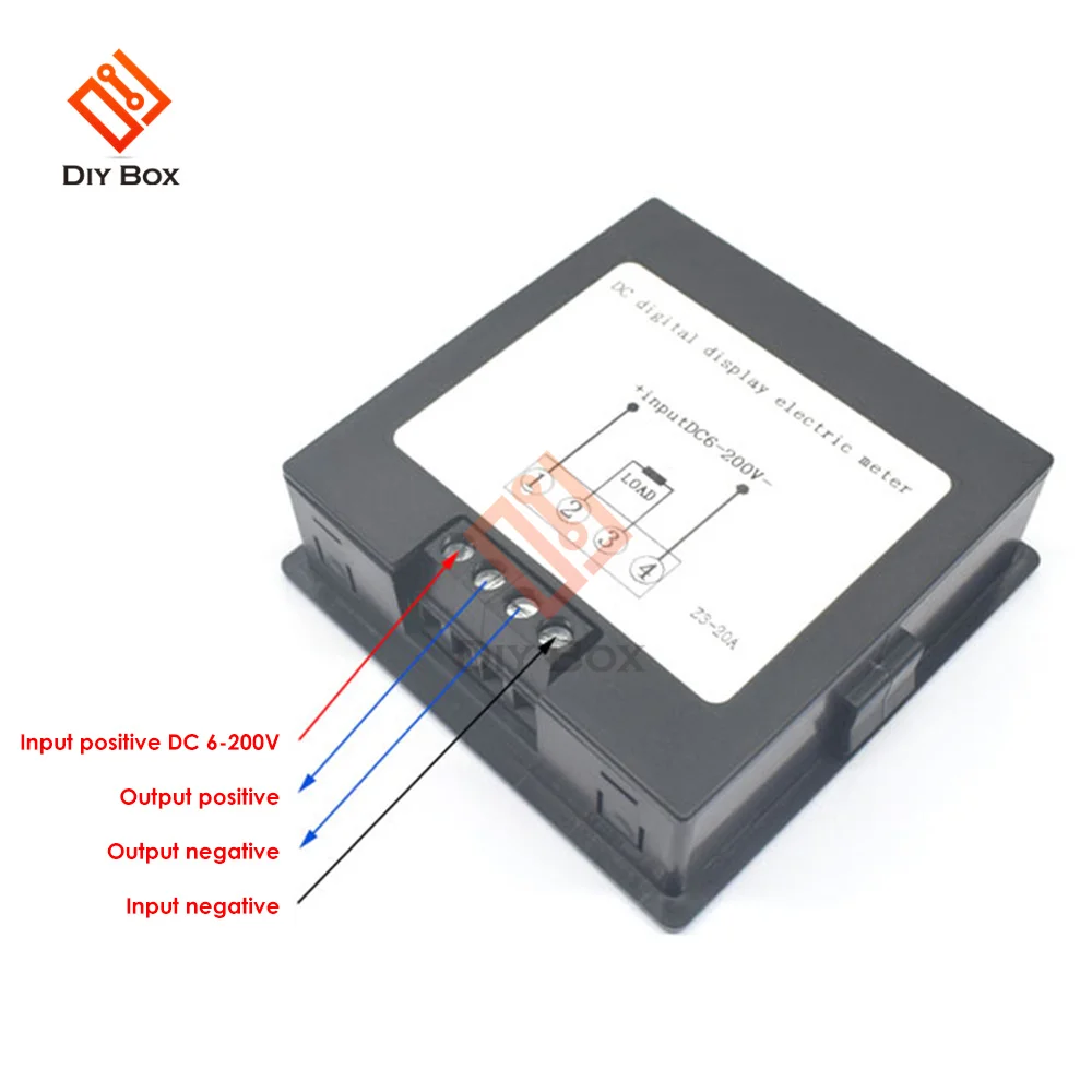 6-200V LCD Digital Display DC Voltage And Current Meter 20A Power Consumption Impedance Multi-Function Meter Tester Tools