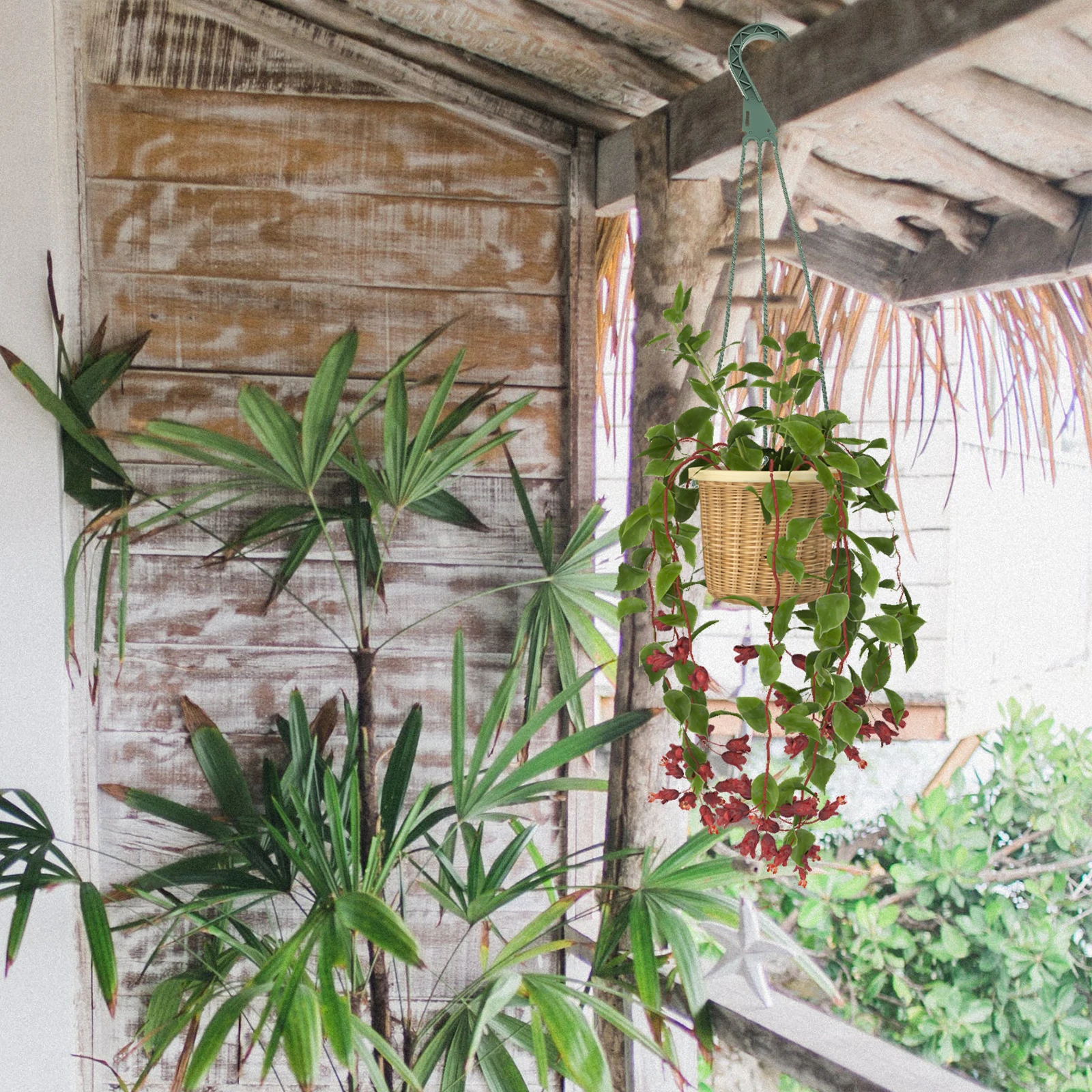 

5Pcs Hanging Flowerpot Hooks Sturdy Plastic Flower Pot Hangers for Garden Balcony Home Shelf Planter Holders Plant Pot Hanger