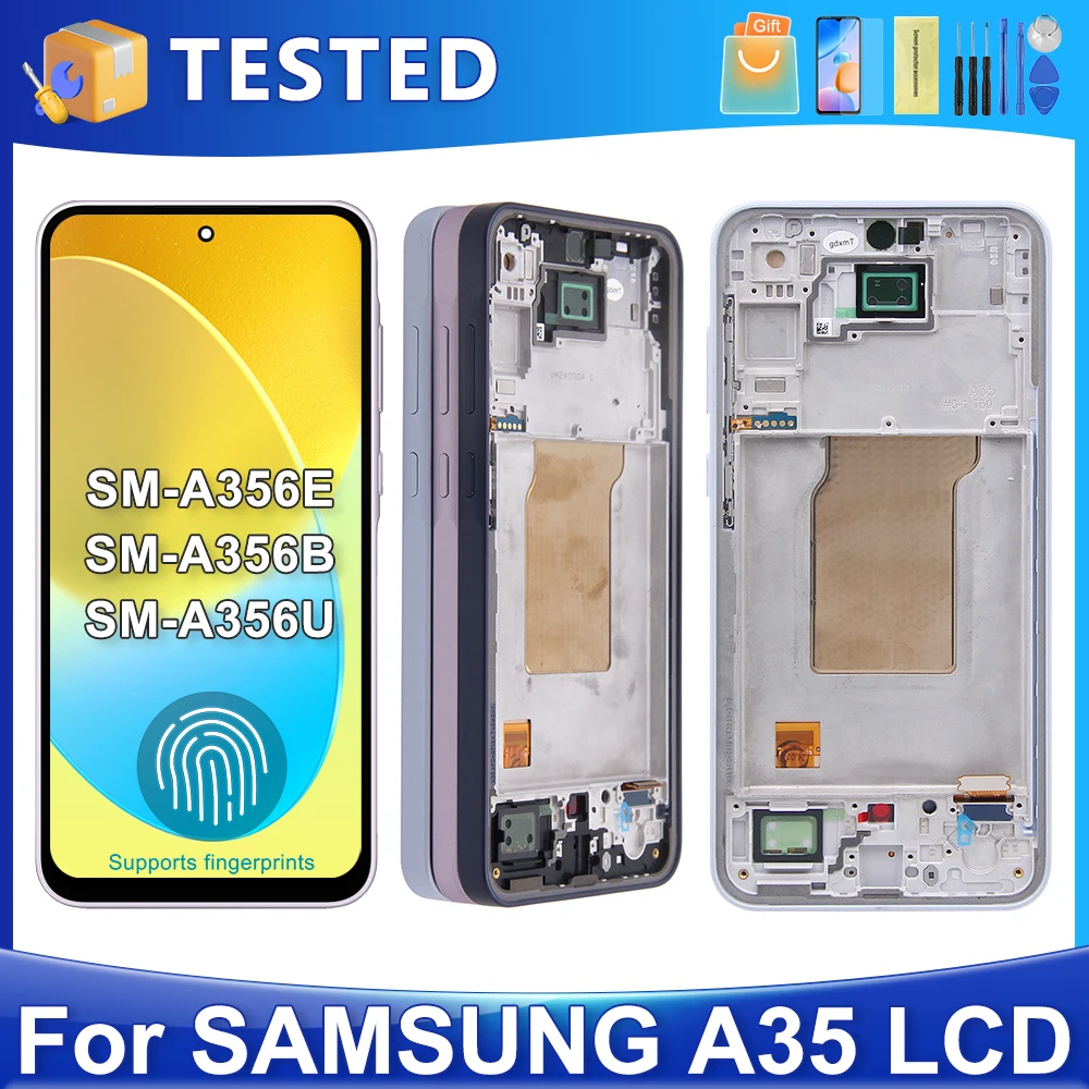 For AMOLED A35 For Samsung For A35 5G A356E A356B A356U LCD Display Touch Screen Digitizer Assembly Replacement