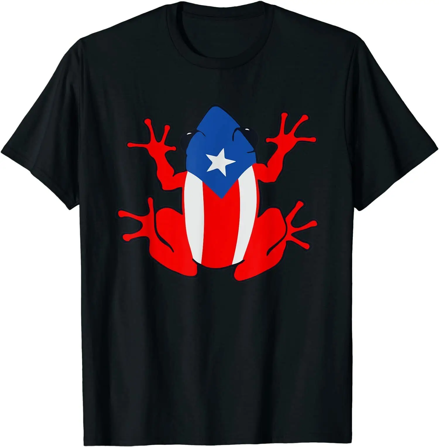 

NEW LIMITED Patriotic Puerto Rico Flag Frog Great Gift Idea T-Shirt Size S-3XL