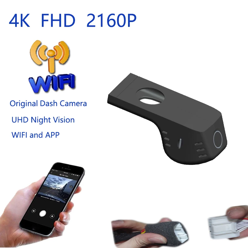 4K Plug And Play Car Video Recorder Wifi DVR Dash Camera For Geely EX2 EMAS 5 2025 2026 Dashcam Dash Camera