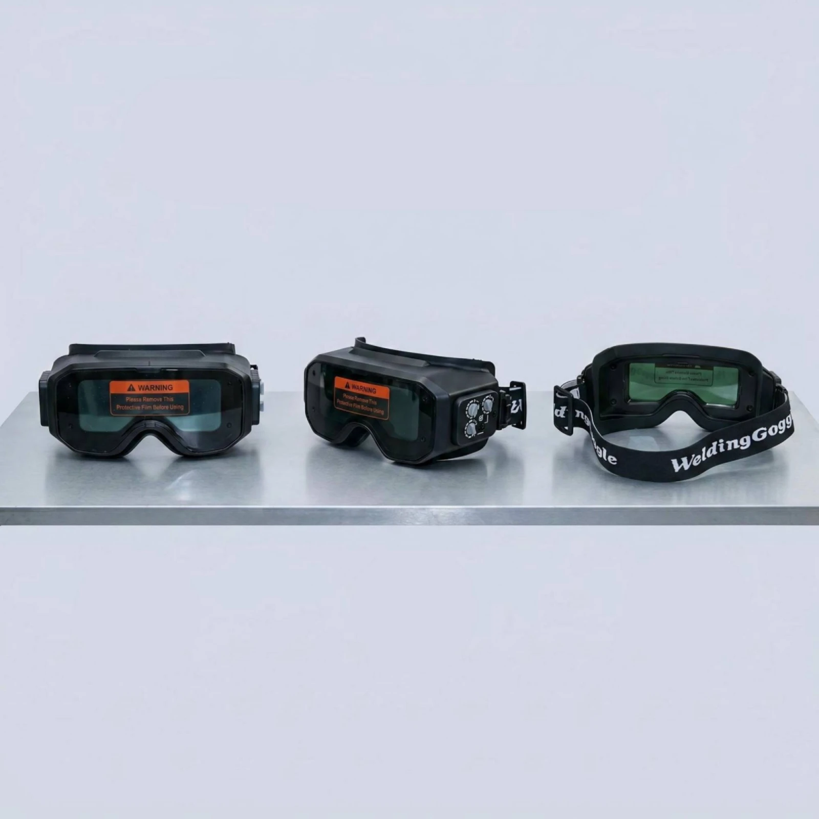Adjustable Auto Darkening Welding Goggles Protective Wraparound Face Shield Elastic Strap Eye Guard for Fabrication