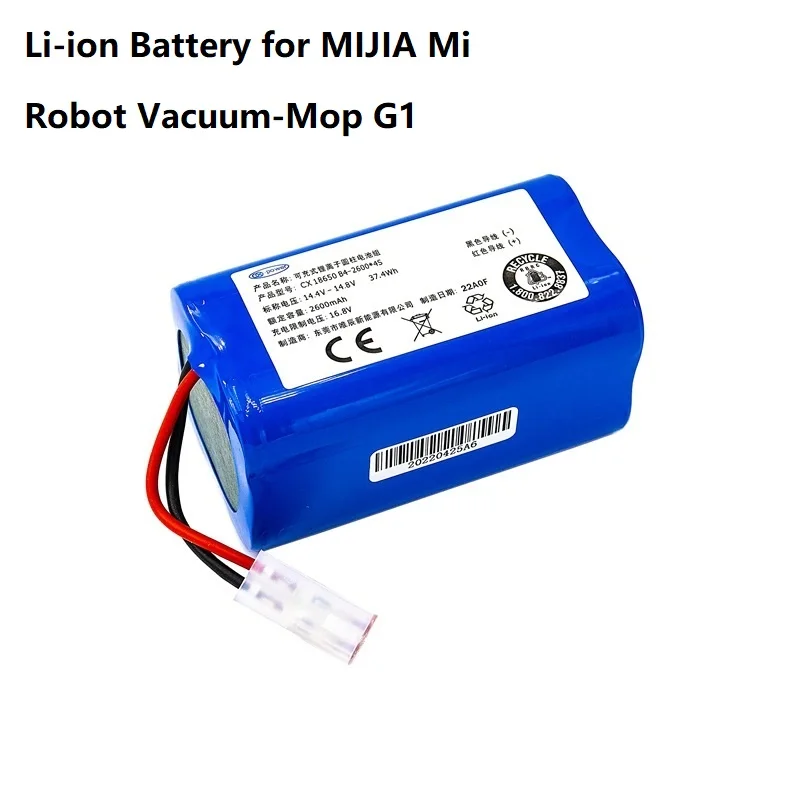 2800mAh 3000mAh Capacity Rechargeable Li-ion Battery for MIJIA Mi Robot Vacuum-Mop Essential G1 Vacuum Cleaner Battery Pack Part