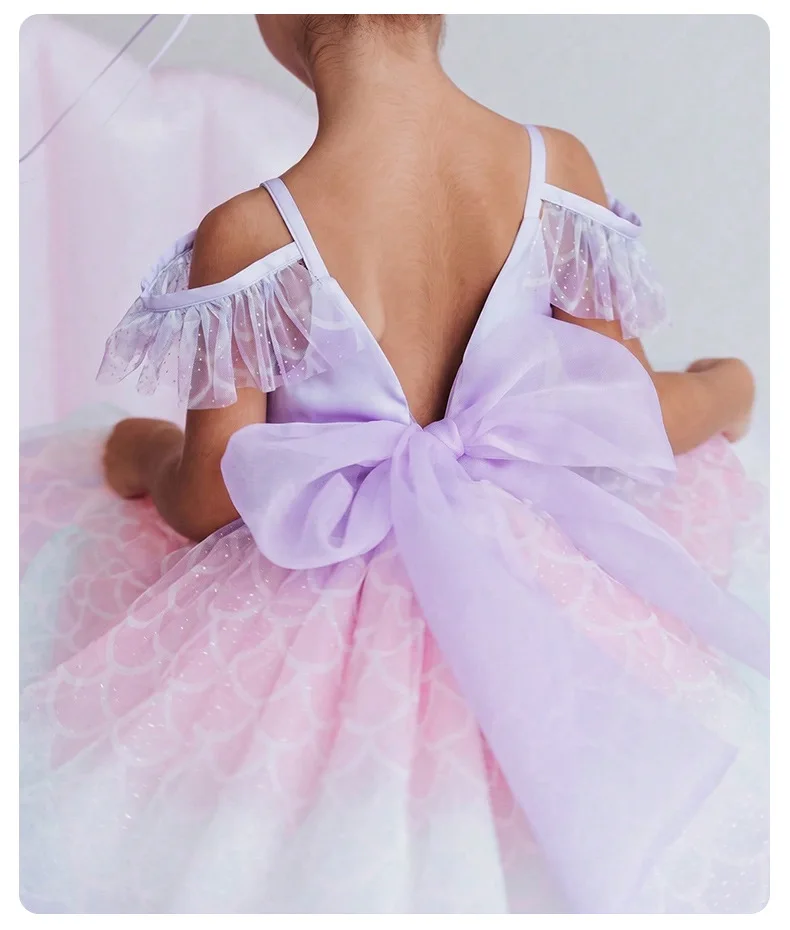 2026 New Baby Summer Boutique Sequined Mesh Sling Dress, Princess Kids Sweet Fashion Party Dress 4-8T