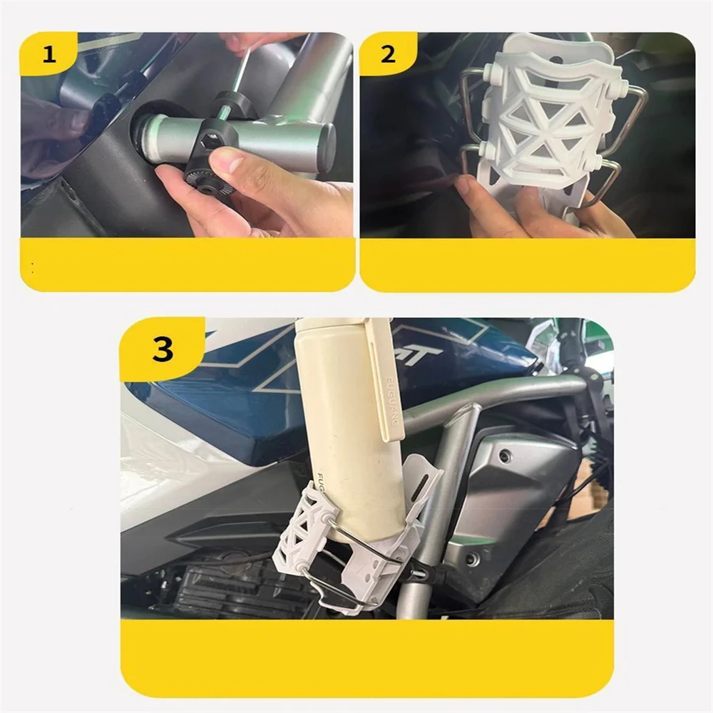 Universal Bike Motorcycle Bike Water Bottle Holder 360° Adjustable Cup Cage Cycling ADV Motorcycle MTB Road Water Bottle Stand image 5