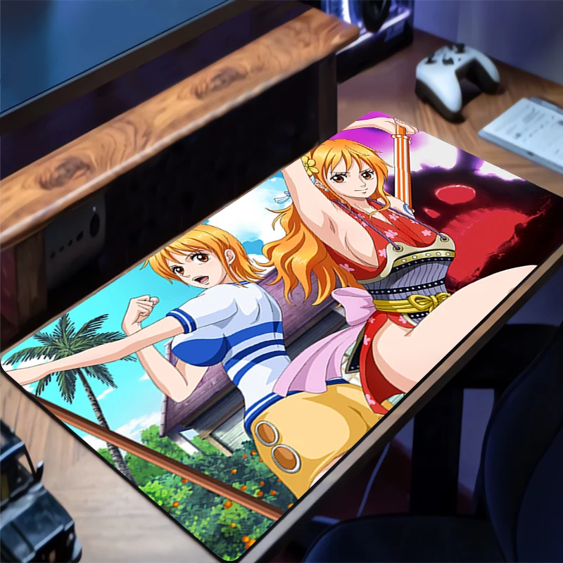 

Mouse Pad Anime Non-Slip Rubber HD Mousepad Soft Office Desk Mat One Piece Nami Gaming PC Accessories Large Gamer Keyboard Mat