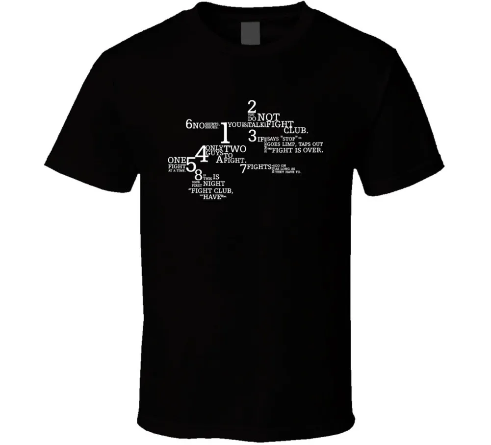 Fight Club Rules Cult Hit Movie T Shirt