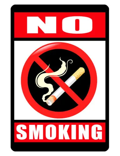 NO SMOKING Sign DURABLE ALUMINUM BRIGHT COLOR NO SMOKING BUSINESS SIGN DD#367