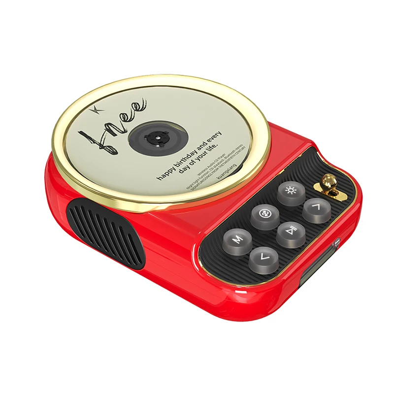 

Rewind Old Times 4-in-1 Vintage Music Player Gifts Night Light FM Radio Retro CD Player Speaker with TF Card