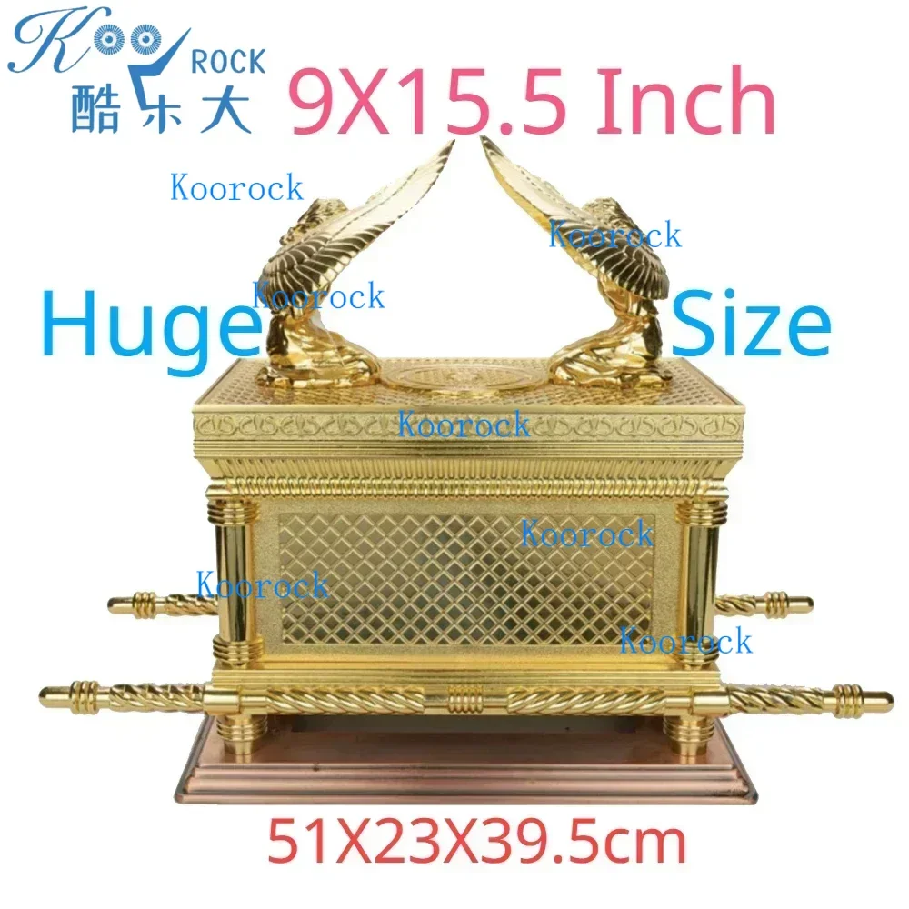 The Ark of the Covenant Bronze Statue - Authentic Replica of the Sacred Jewish Testimony & Israel's Holy Relic Gift