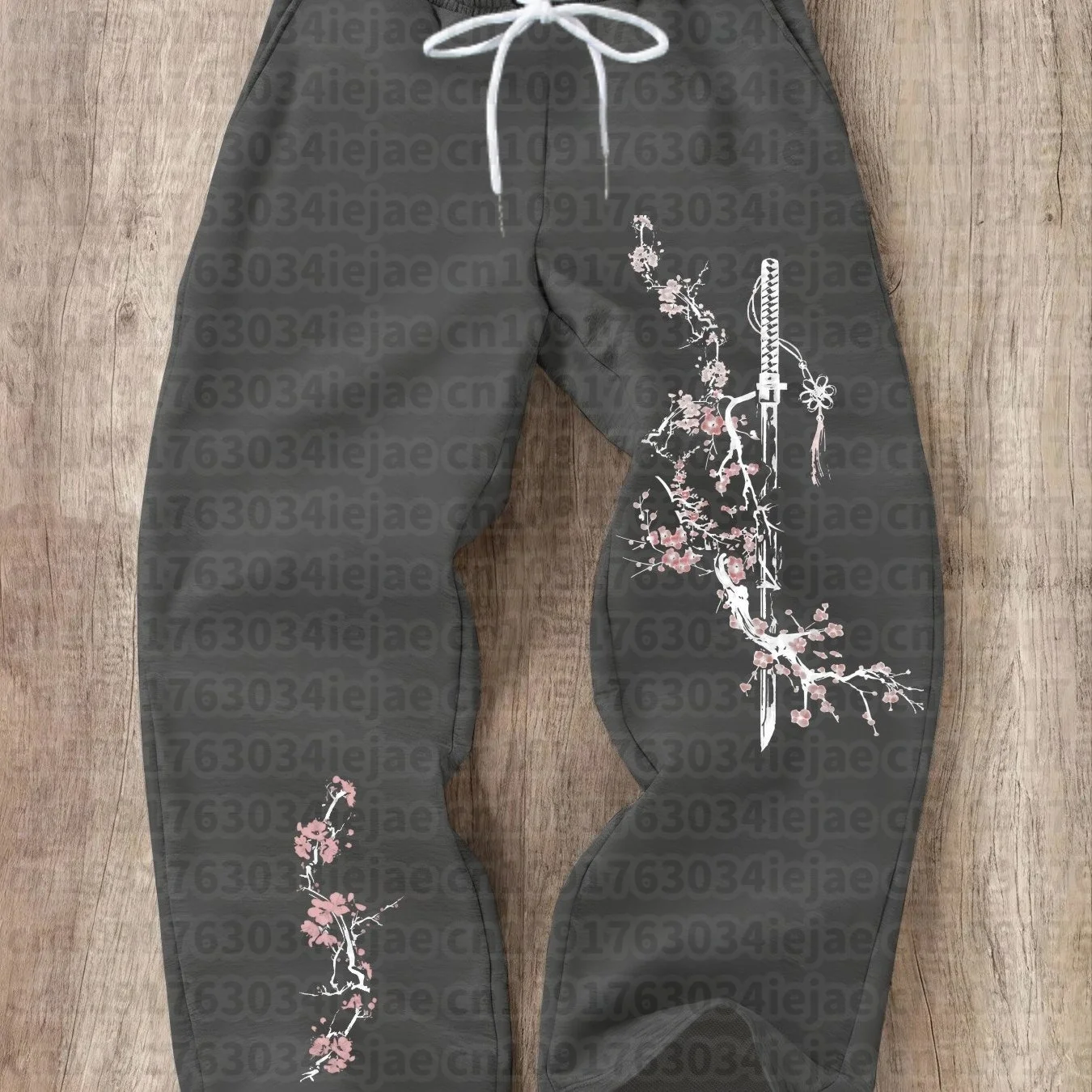 2026 Kirschblüten-Print 3D Unisex Kinder Weite Hose mit Modischem Kordelzug und Elastischem Bund, Hip-Hop-Stil – Detail 8