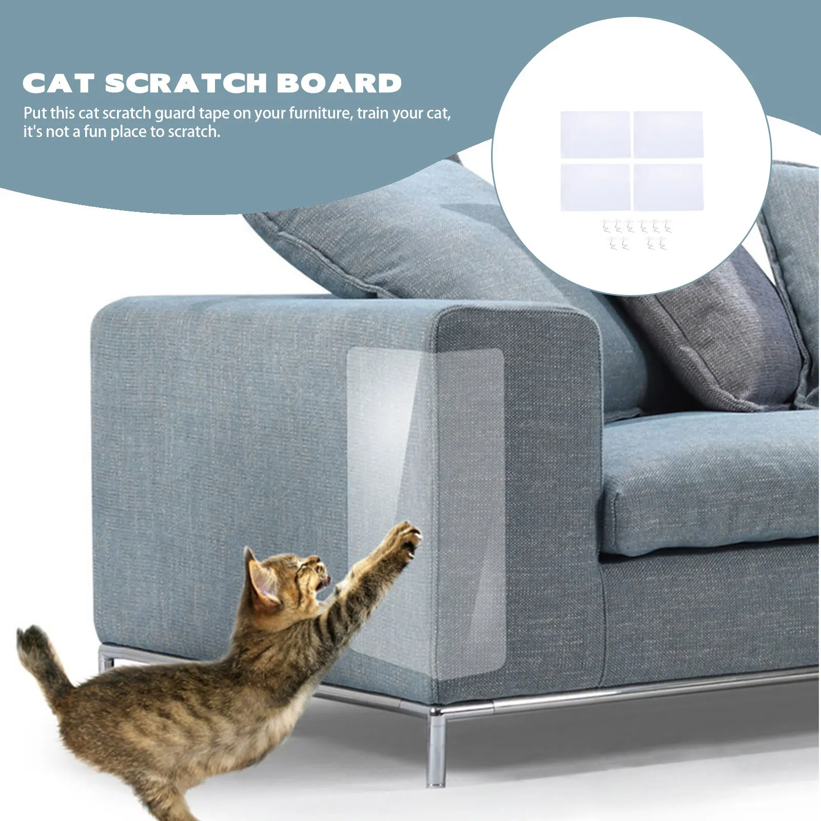 

1Set Cat Scratch Furniture Protector Anti-Scratch Stickers Couch Sofa Guard Stop Claws Shredding Cat Furniture Protector
