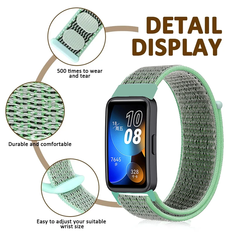 Correa de nailon para Huawei band 8/7, accesorios de repuesto para reloj inteligente, pulsera deportiva, correa para Huawei band 8