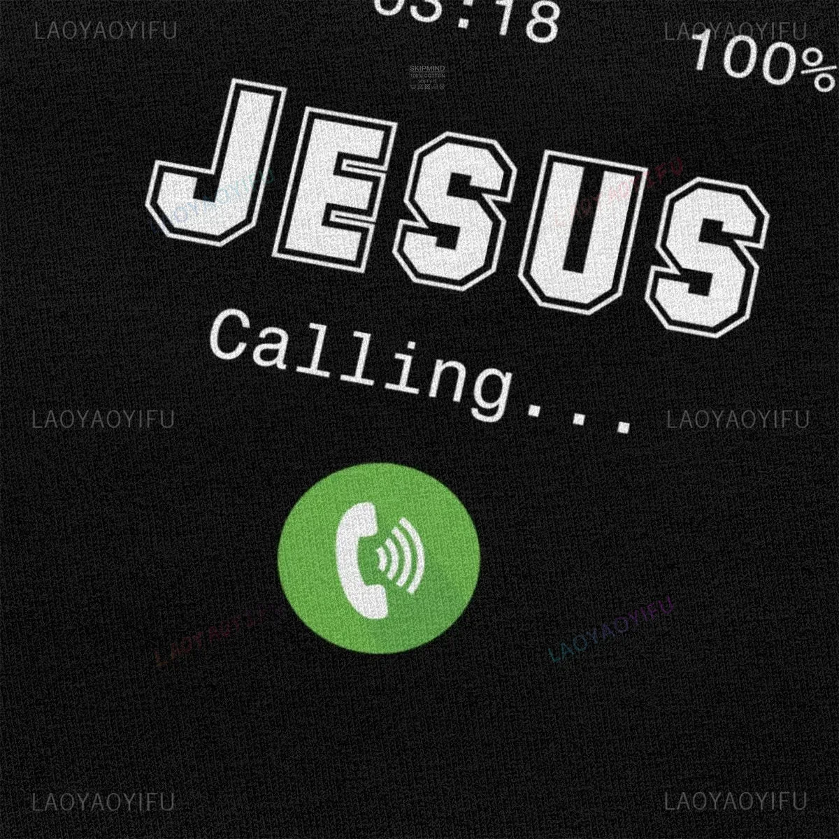 Humor Jesus Is Calling Tshirt For Men Funny Christian Faith Tshirt O-neck Fitted Tee Shirt Oversized Streetwear Top Tailor-made