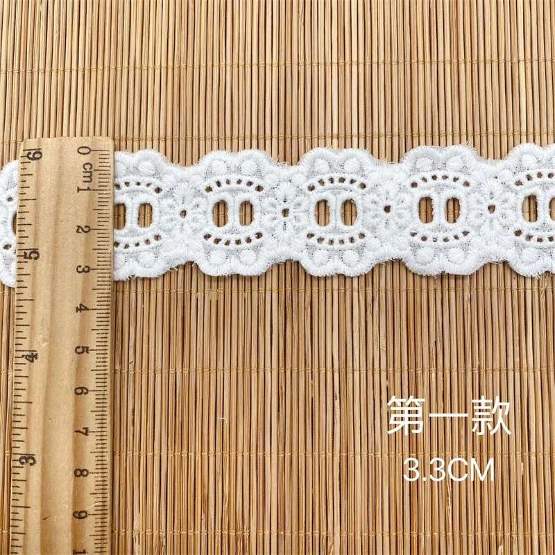 1 Yards White Lace Fabric Barcode DIY Children's Clothing Accessories Ribbon Trim