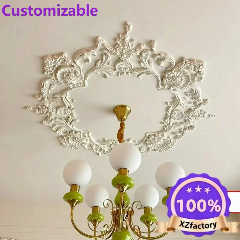 Factory Direct 2026 French pu lamp plate parquet combination lamp holder light luxury ceiling modeling decorative lamp pool