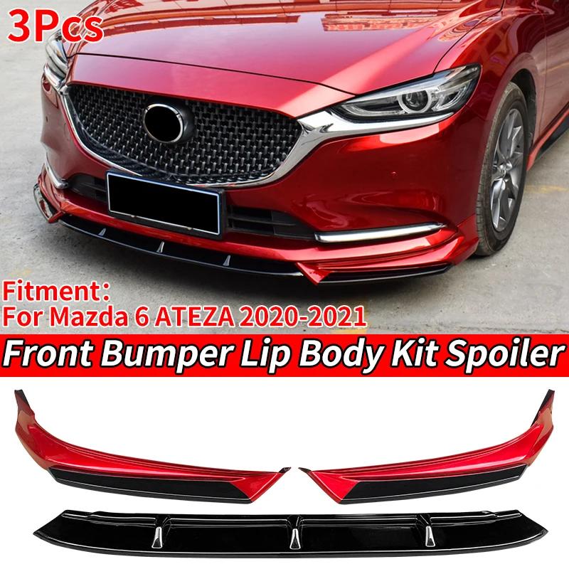 

Suitable For Mazda 6 2020 2021 ATEZA to Refit Front Lip Front Spoiler, Front Bumper Anti-collision Anti-scratch Strip Gloss Blac