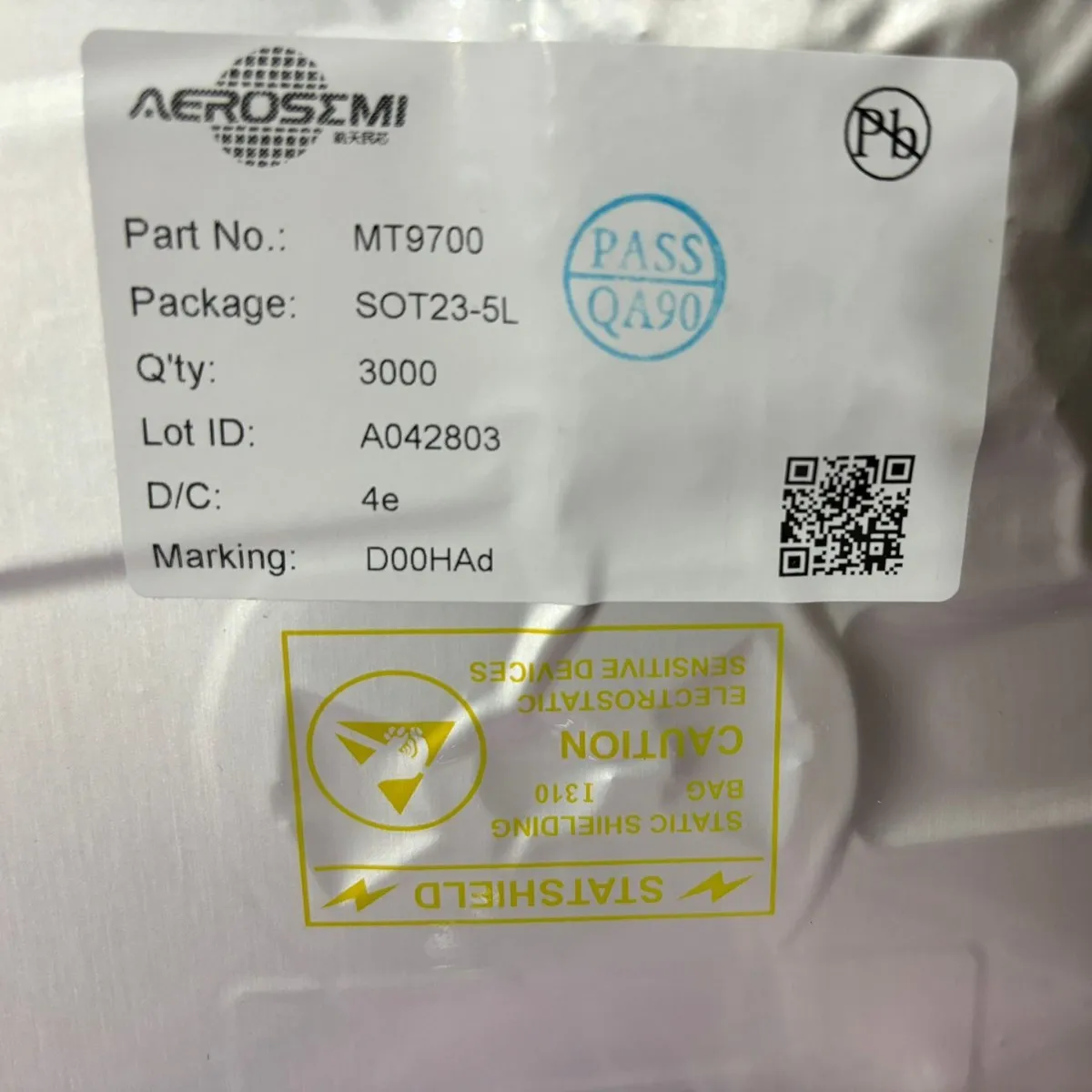 

Power electronic switch MT9700 silk-screened D00HA genuine original product SOT23-5 IC chip integrated circuit