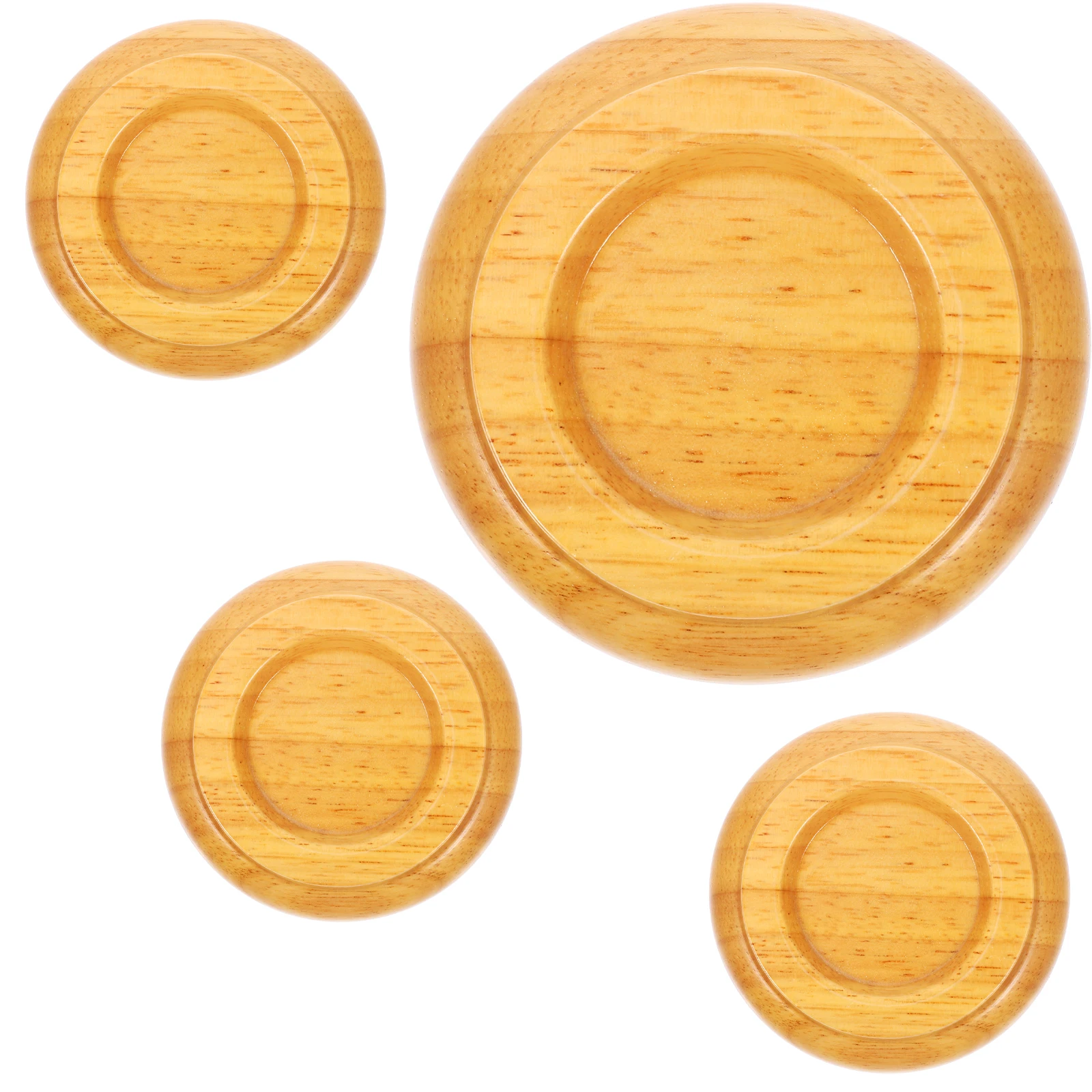 

4 pcs Wooden Piano Caster Cups Non Skid Floor Protectors Upright Piano Leg Pads Anti Vibration Mats Keyboard Instrument