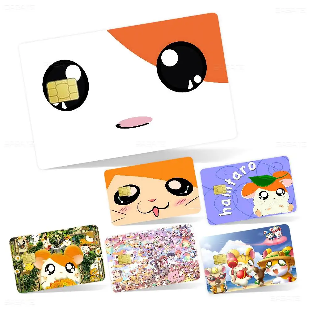 Cartoon Cute Hamtaro Anime Spend or Save Funny Shell On Off Ultra Thin No Fade Sticker Skin Cover Film for Debit Credit Card