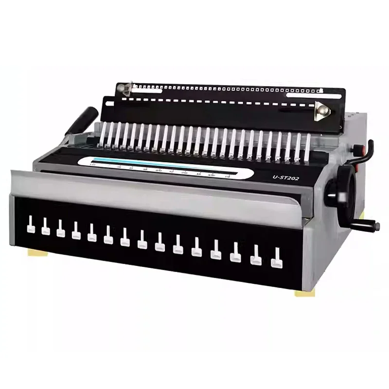 U-ST20 Iron and rubber ring comb binding machine Double line calendar Contract and tender document punching binding machine 3 in