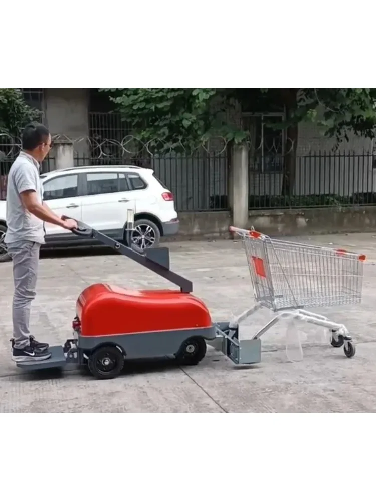 Electric tractor, small trailer head, walking style factory handling, transportation, and cargo handling machine