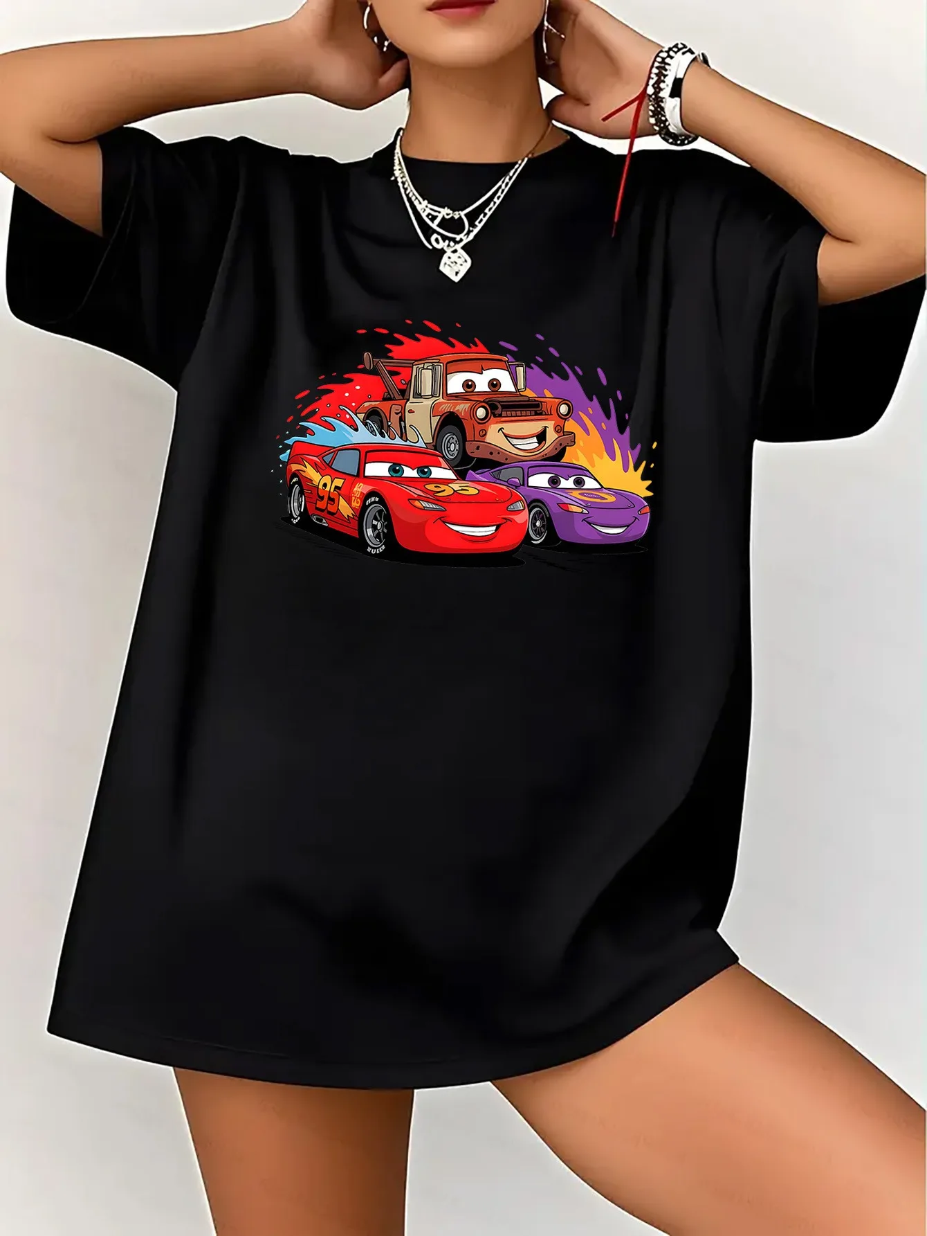 

Racing Story Graphic Printing Summer Autumn Winter Cotton Men's and Women's T-Shirts Short Sleeves Luxury Outdoor Sports Brand