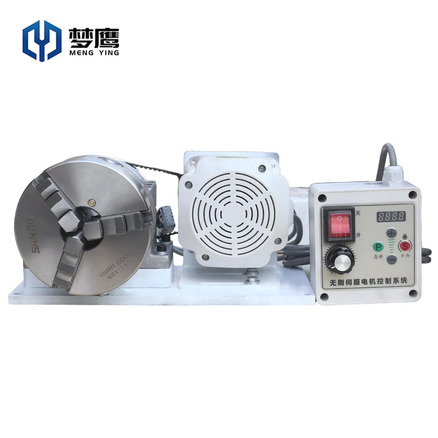 Die polishing core polishing adjustable speed motor three jaw chuck power head assembly billiard rod repairing machine lathe