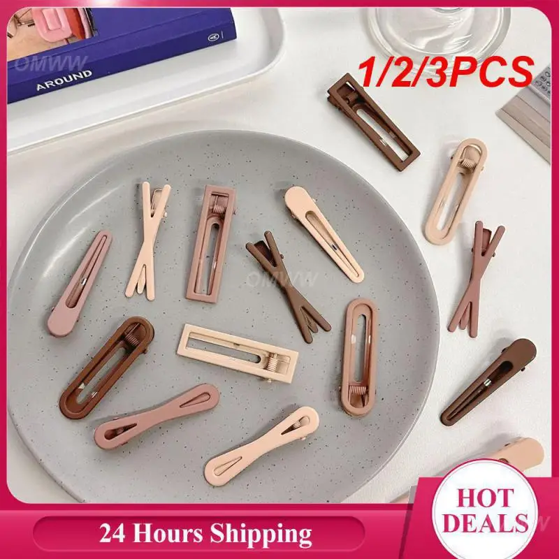 Elegante Durável Durável Clipe De Cabelo De Metal, Side Bangs, Hairpin Na Moda, Acessórios De Cabelo, 1 Pc, 2 Pcs, 3Pcs