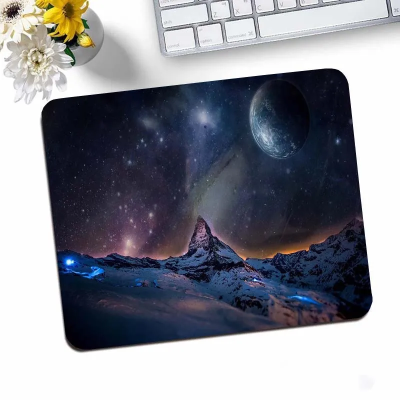 Galaxy mała podkładka pod mysz do gier Deskmat gumowa mata antypoślizgowa podkładka pod mysz Anime akcesoria komputerowe ochraniacz na biurko Kawaii śliczne podkładki pod klawiaturę