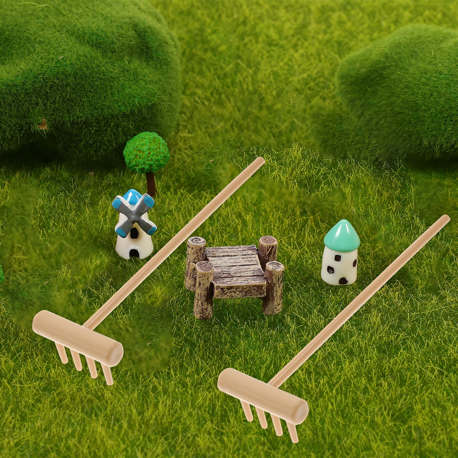 

6pcs Sand Table Mini Rakes Zen Micro Rakes Diy Sandbox Accessories Landscape Small Tools Decorative Raking Set For Relaxation