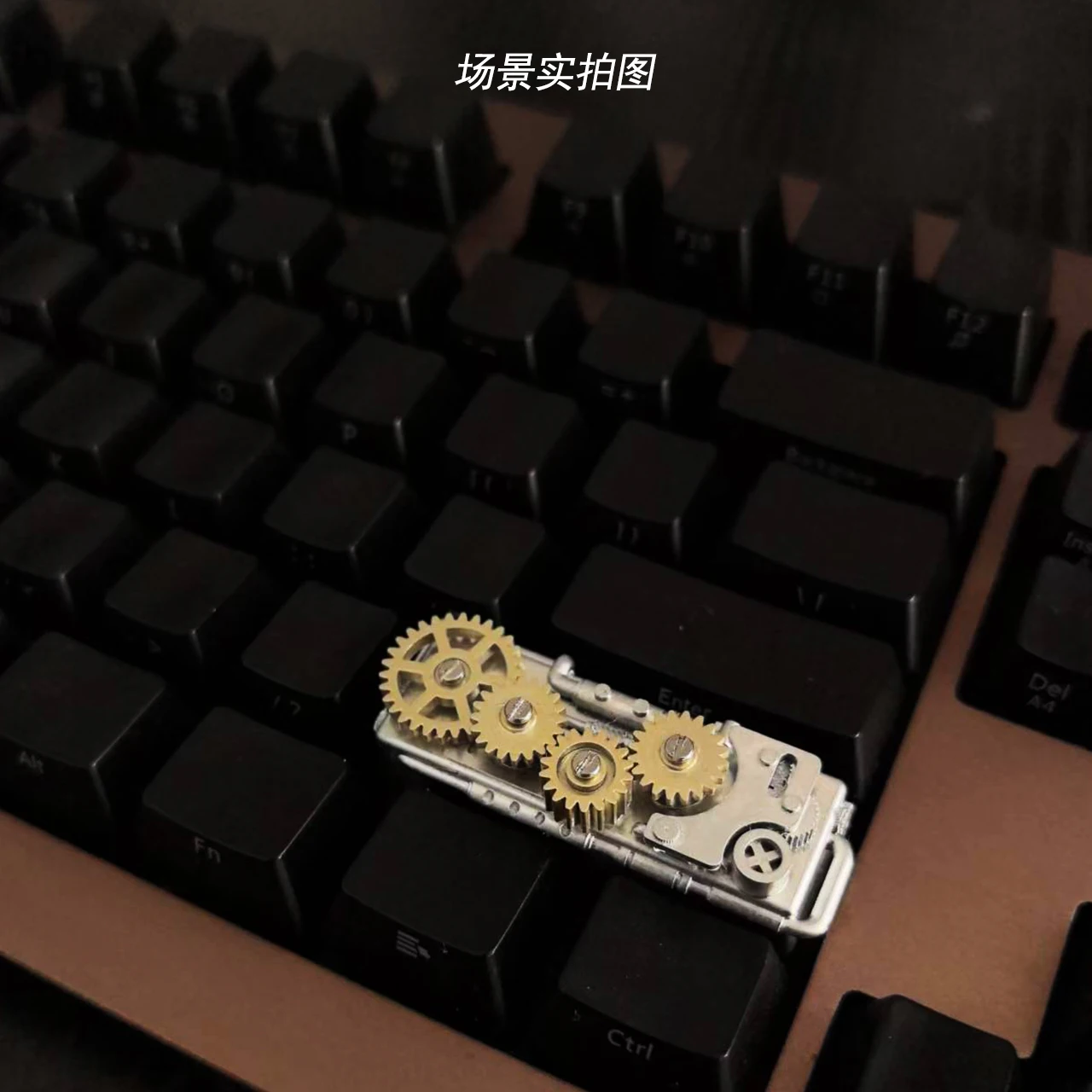 Rotating Gears Theme Keycaps Set Resin Metallic Texture Tab Key Custom Original Handmade Keycaps for Mechanical Keyboard Gift