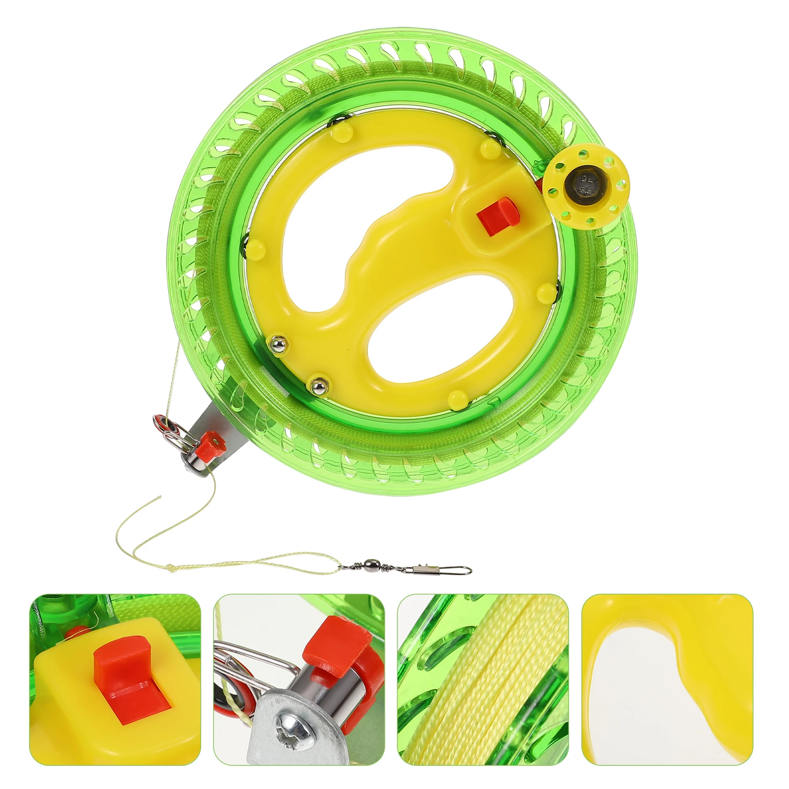 Verbesserte Handspule, glatte Rotation, Kugellager, Outdoor-Zubehör, leicht, einfach zu tragen, Schnurwickler, fliegendes Werkzeug, Sport