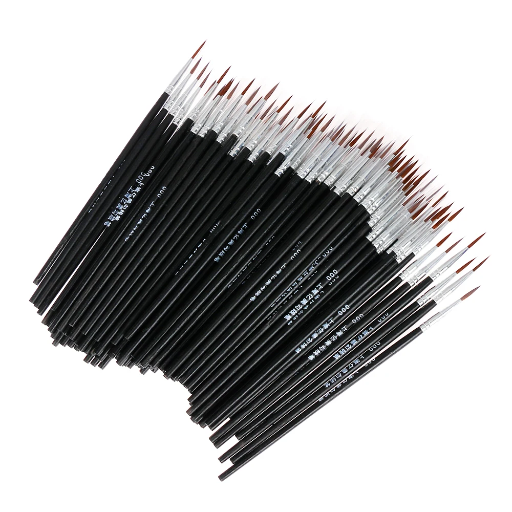 10PCs Feine Hand Gemalt Dünne Haken Linie Stift Make-Up Zeichnung Kunst Stift Pinsel Nylon Pinsel Acryl Malerei Stift nagel Kunst Liefert