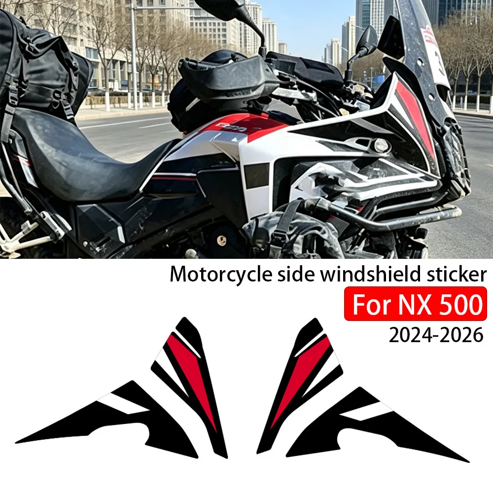 NX 500 2024-2026 Motorcycle Side windshield Decorative Stickers For Honda NX500 Waterproof Sticker scratch-resistant Decals