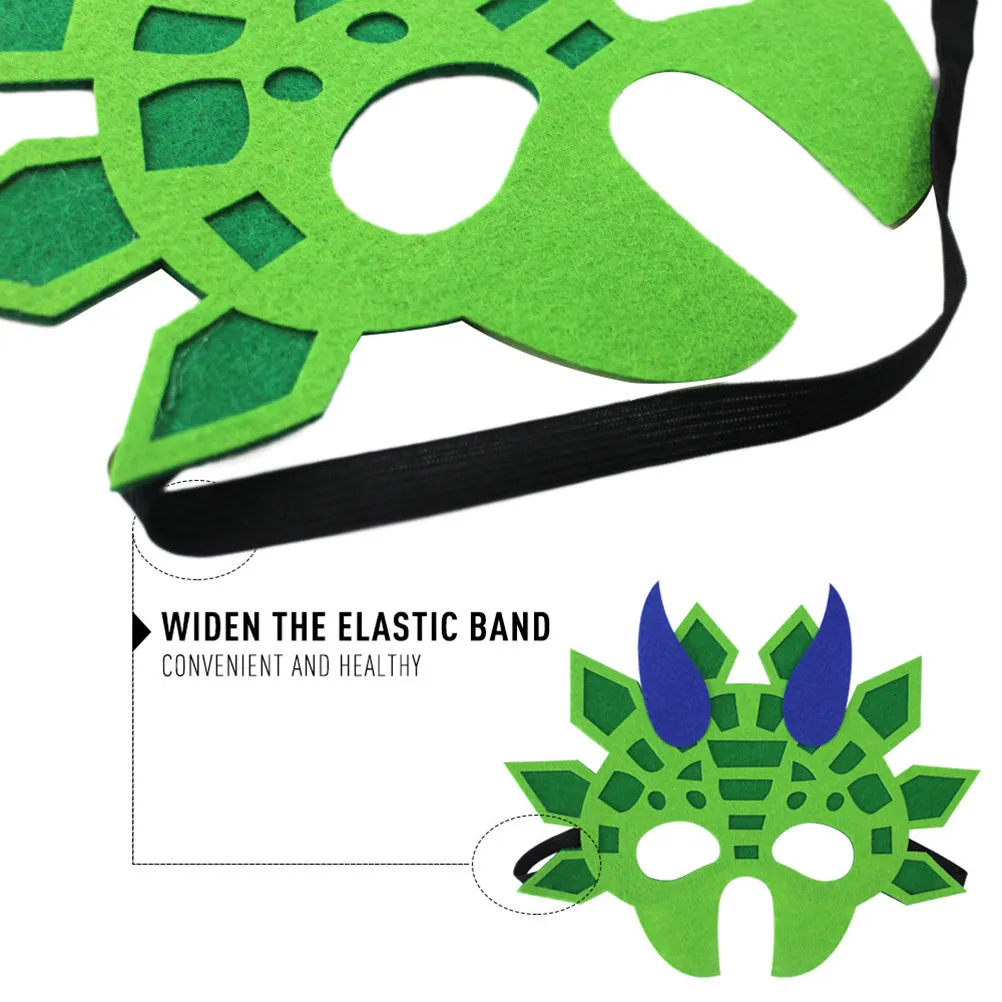 3Pcs Dinosaur Masks Party Favors for Kids Eye-Catching Design Comfortable Fit Perfect for Birthday Events Costume Games Gift