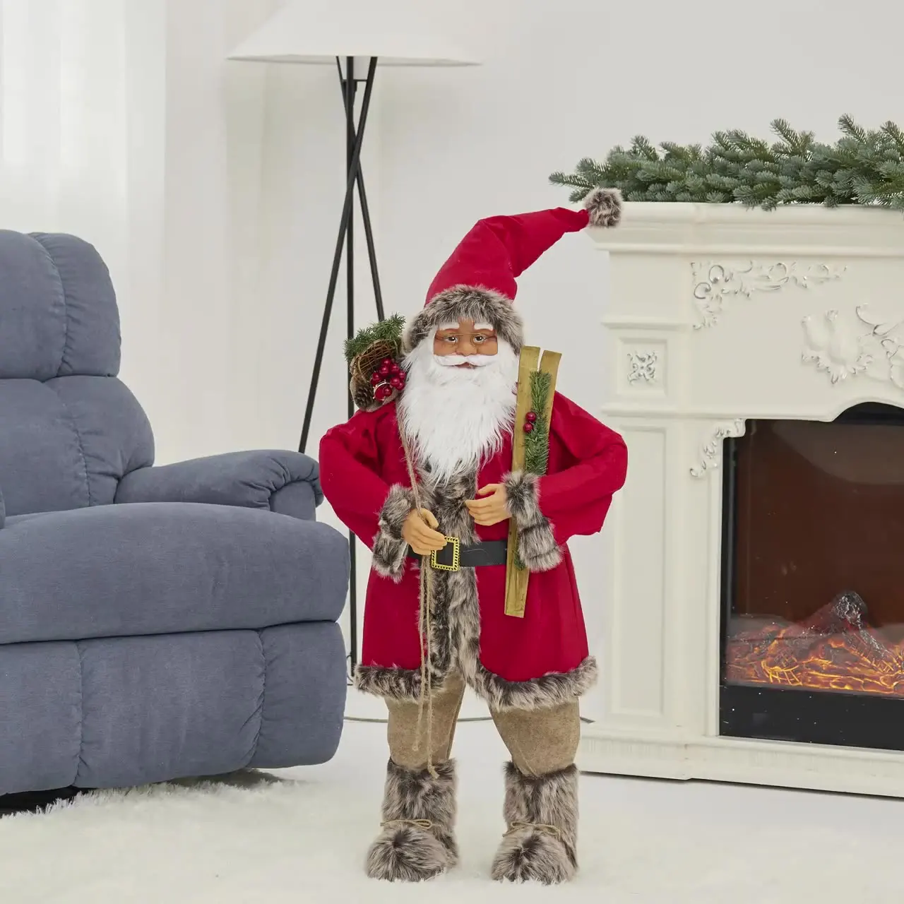 

Санта-Клаус большой креативный мультфильм моделирование настольного окна атмосфера ретро стоящий орнамент