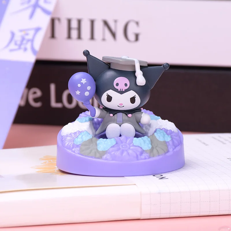 Sanrio Family Trendy Blind Box Toy Jeugd Herdenkingsbloem Serie Kitty Cat Hello Kitty Melody Kuromi Model Ornament Toy