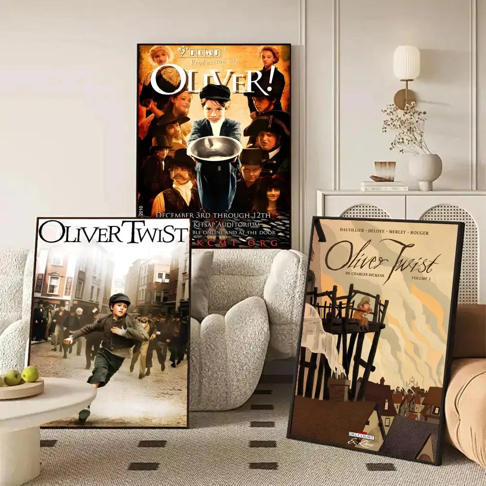 Movie Oliver Twist Poster HD Wall Art Decal Self-Adhesive Aesthetic Decor For Home Living Bedroom Bar Aesthetic