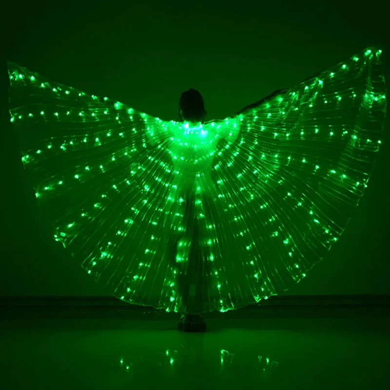LED leuchtender bunter Umhang für Erwachsene und Kinder, tanzen leuchtender Schmetterlingsflügel, Bühnenaufführung, Bauch, Glühen, Party, Foto-Requisite – Detail 26