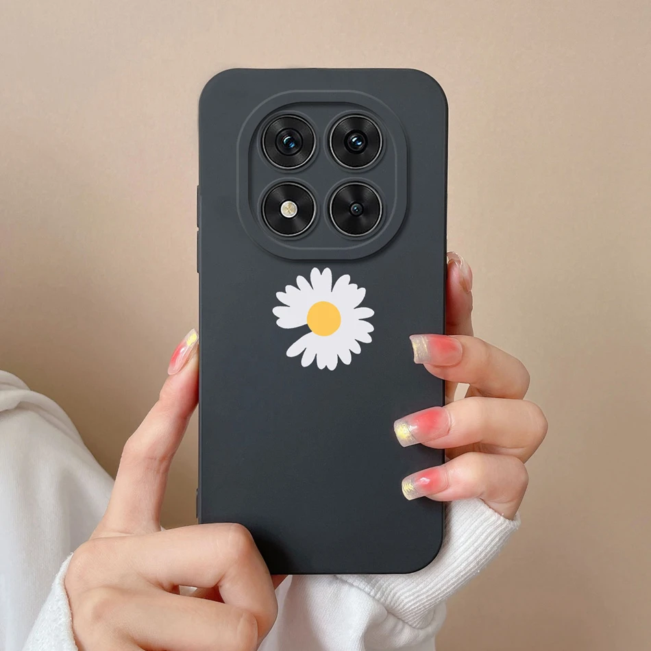 Flower Case For Xiaomi Redmi Note 14 Pro Plus Cover Liquid Silicone Full Protection Back Covers For Redmi Note14 14Pro Phone Bag