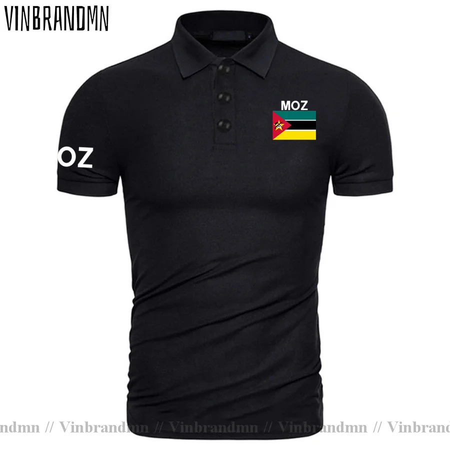 Mozambique MOZ Mozambican Polo Shirts Men Fashion 100% Cotton Shirt Brands Printed For Country Flag Shirt Nation Team Clothing