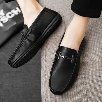 全新男士平底皮鞋,奢華復古優雅成人休閒鞋,舒適百搭,價格實惠。 10 最佳銷售 樂福鞋奢華 - №10