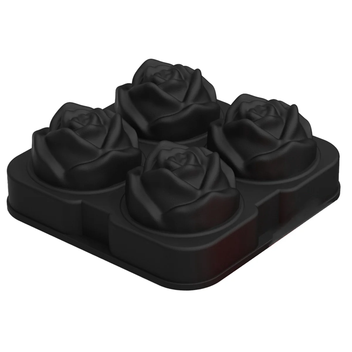 

Rose Ice-Cube Tray with Funnel, Makes Four Rose Shaped Ice-Cubes, Easy Release Ice Ball Maker