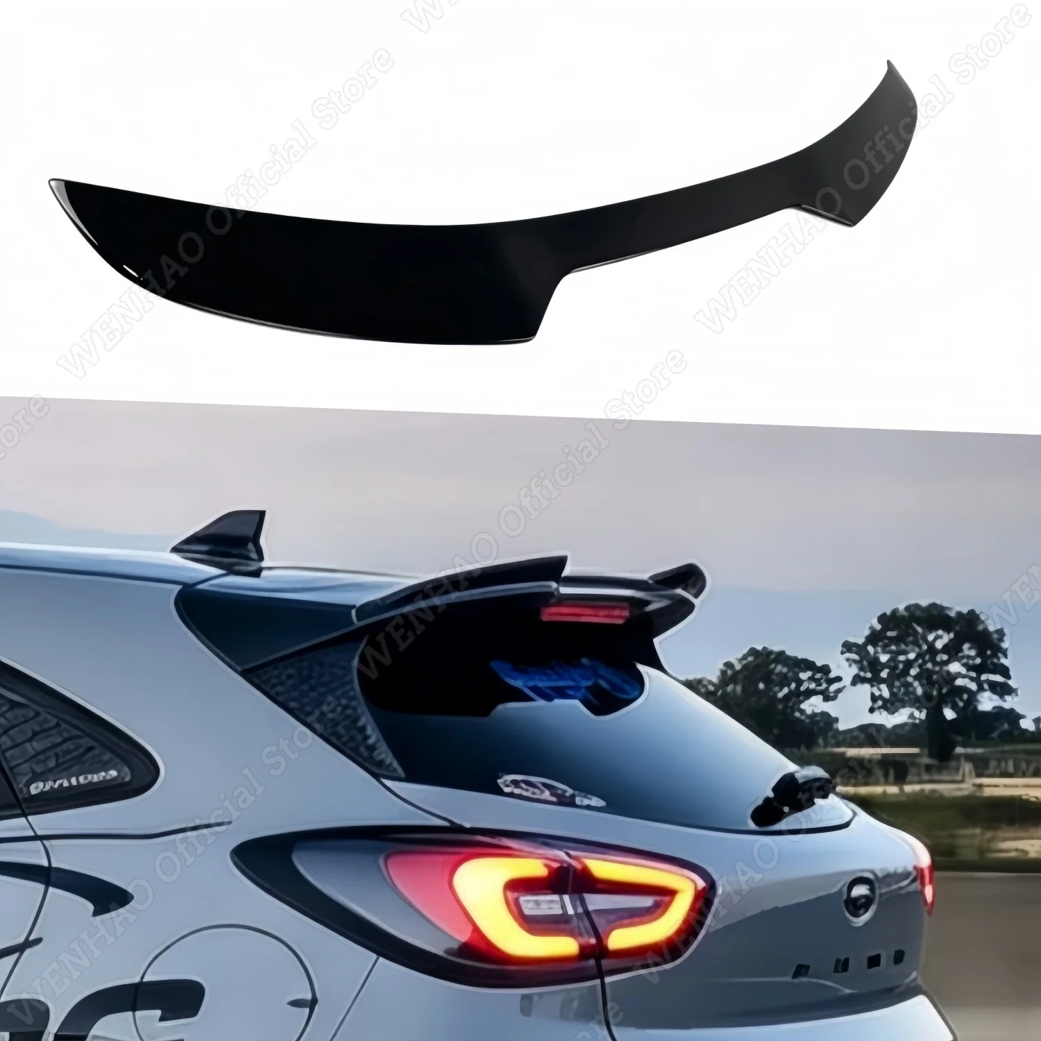 Maxton Style Car Rear Roof Spoiler Caps For Ford Puma MK1 Ecoboost ST ST-line 2019-2026 ABS Rear Top Tail Wing Bodykits Tuning