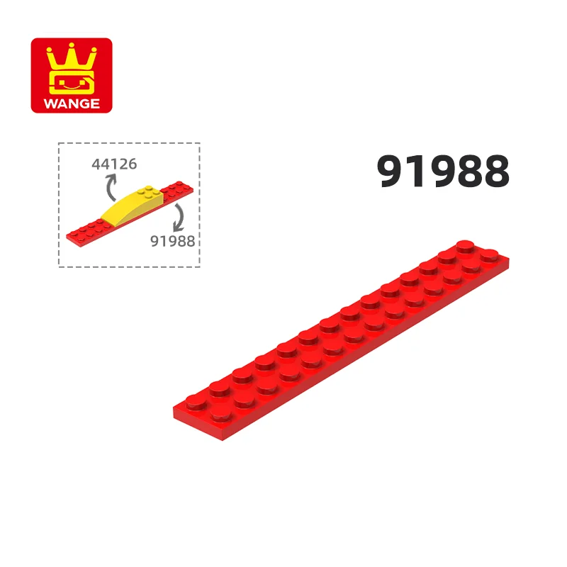 WANGE 91988  100g/25PCS Plate 2x14 Building Blocks Moc Color Accessories Compatible with Brick DIY Construction Toys