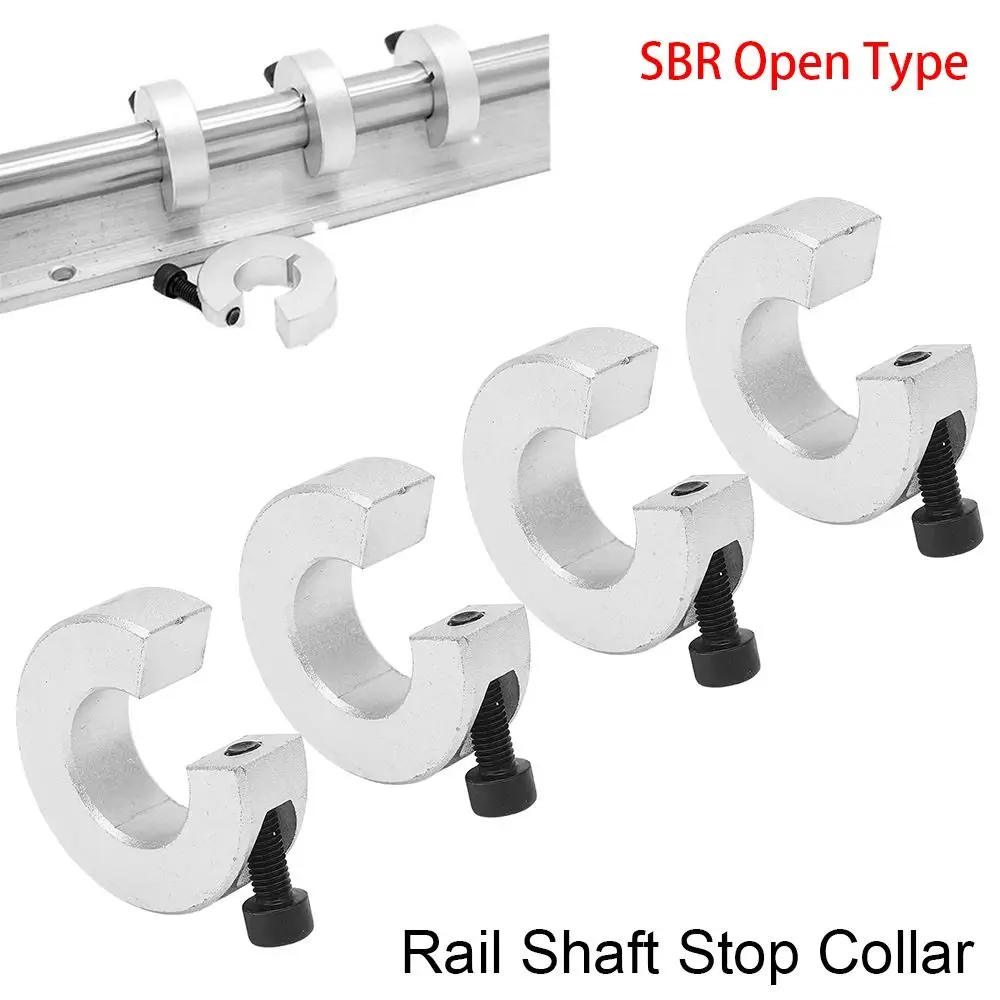 1Pcs SBR16/20/25/30/35/40 Fixed Locking Limit Ring Optical Axis Aluminum Alloy Linear Rail Shaft Collar Fixing with Screws