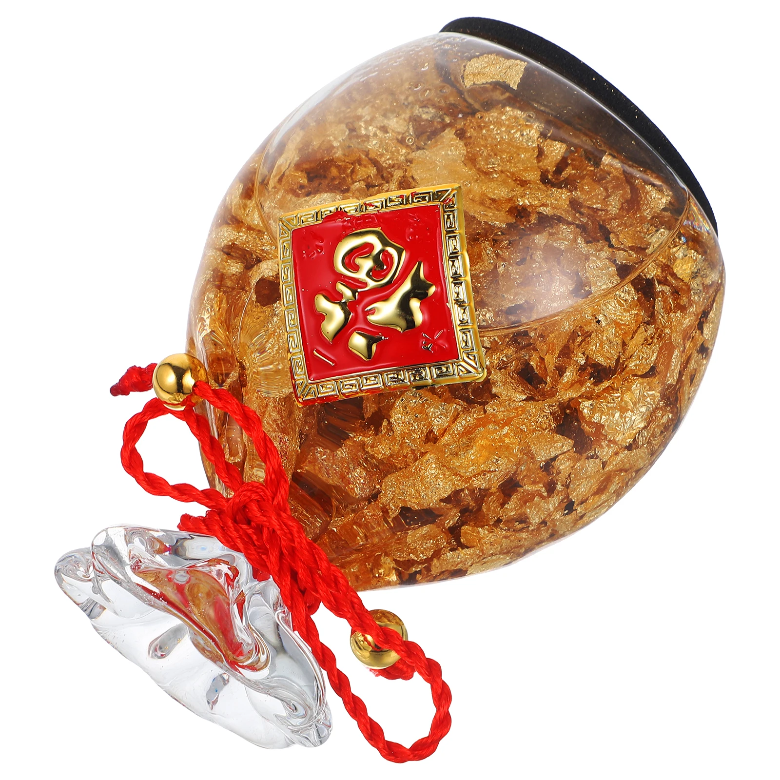 

Crystal Money Purse Ornament Creative Chinese Style Desk Bookshelf Decor Wealth Luck Prosperity Symbol Desktop Adornment