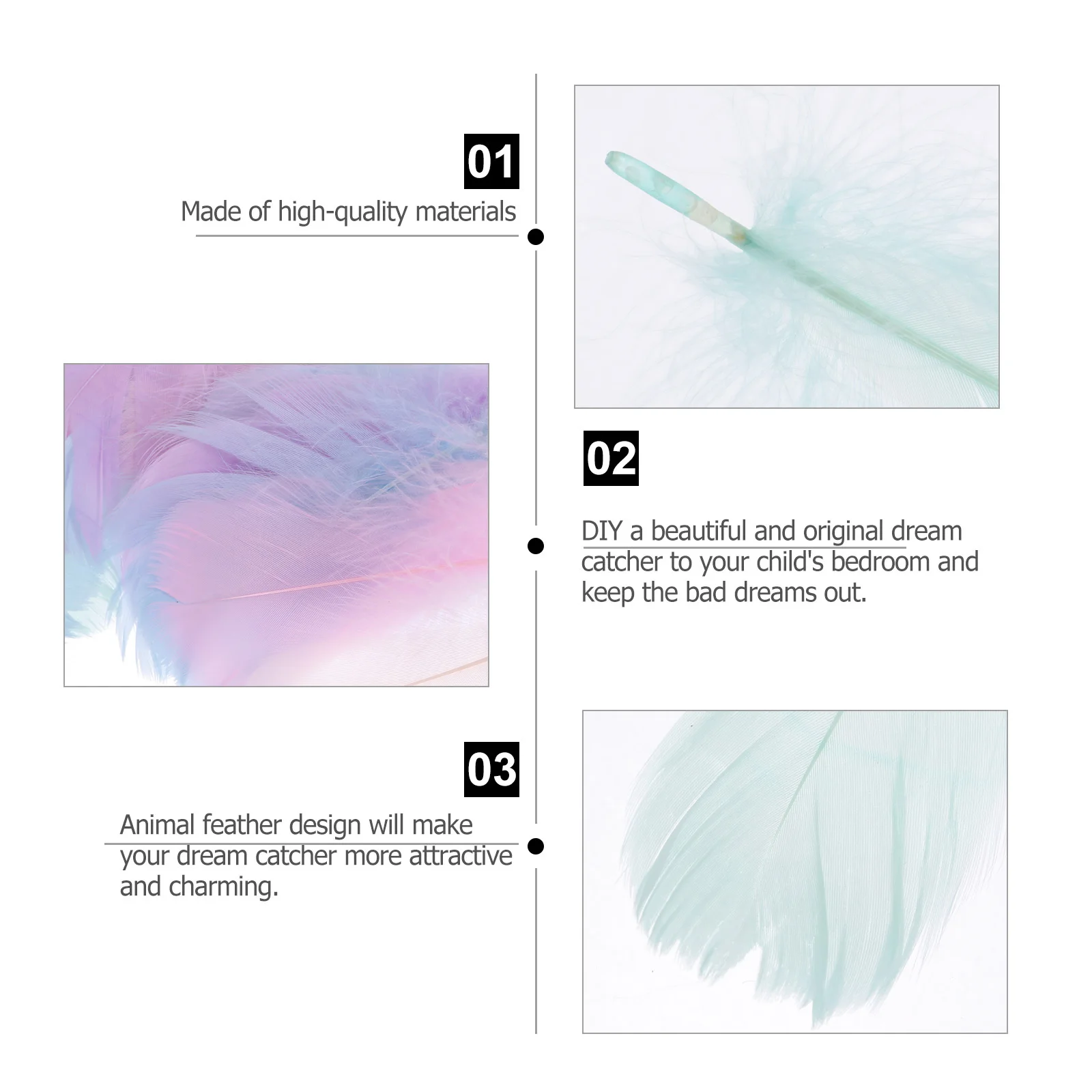 

200Pcs Dream Catcher Decorative Animal DIY Supplies Charming Bag Clothing Accessories Wedding Party Romantic DIY Props